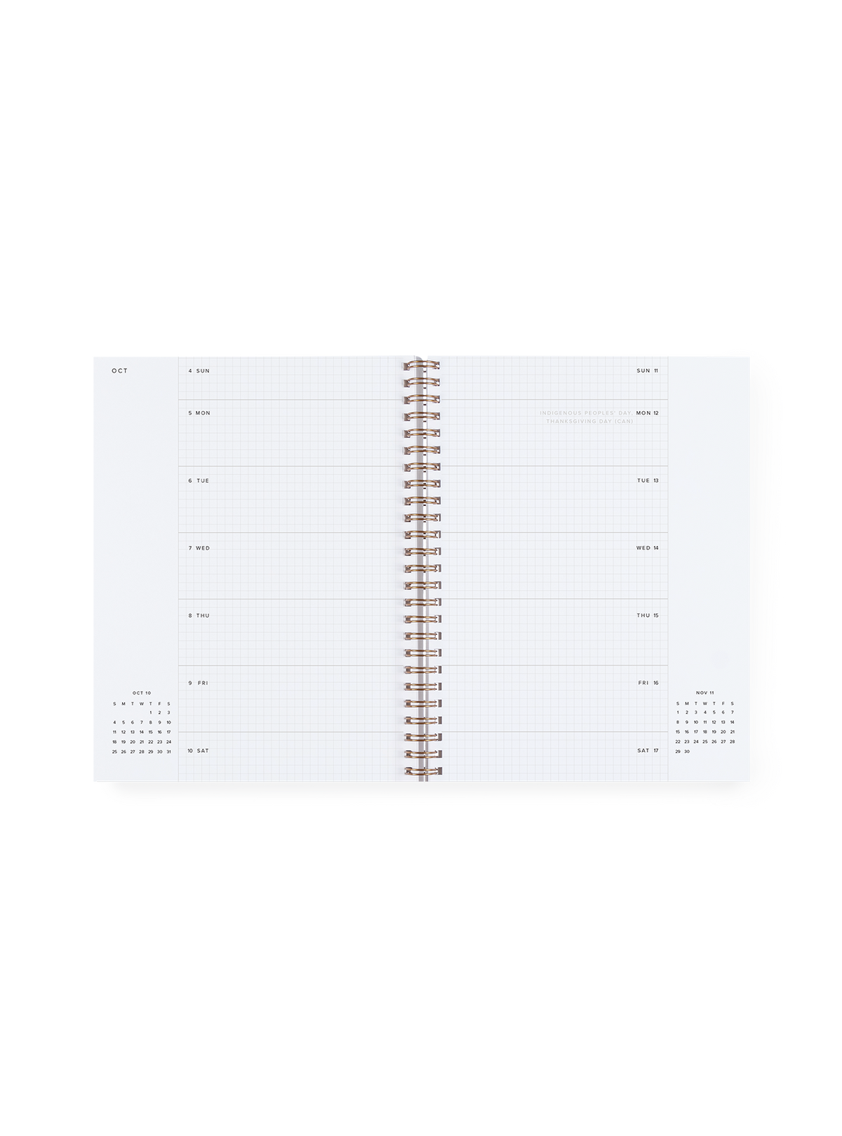 Weekly Grid Planner interior two-week spread
