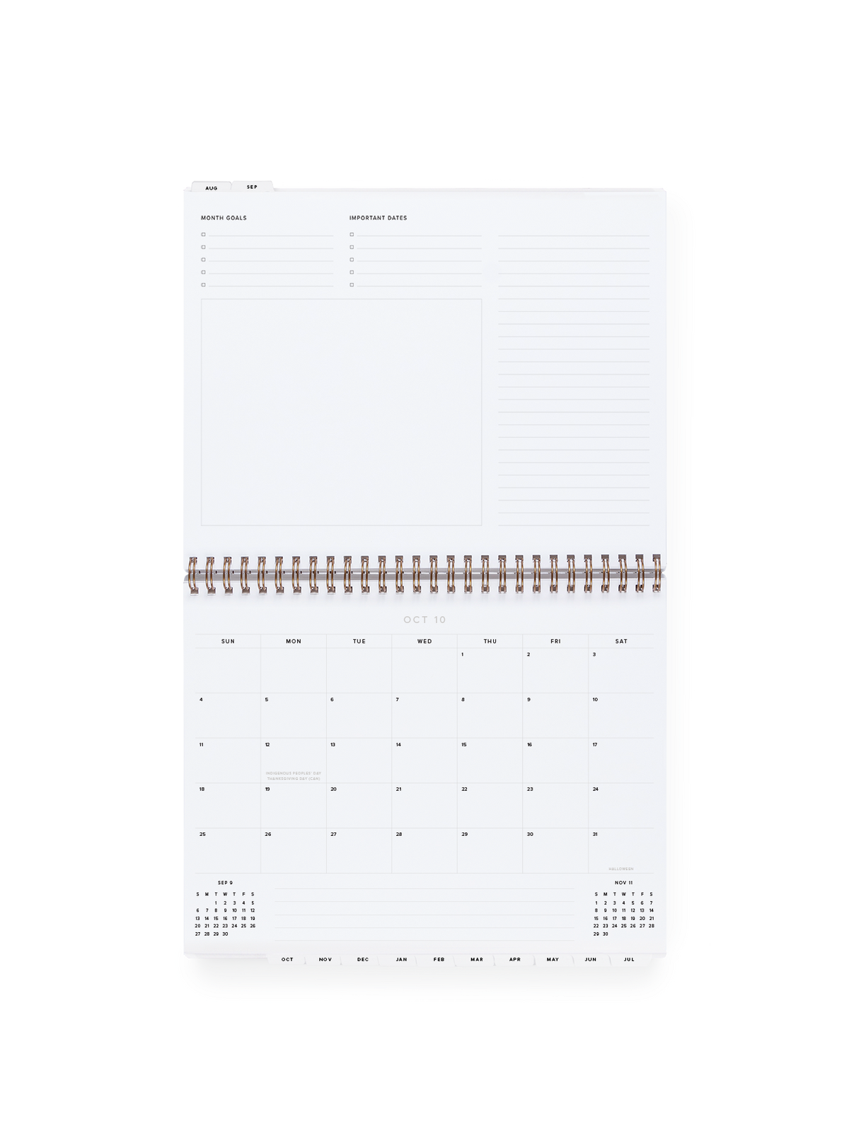Appointed 2027 Weekly Task Planner Month View