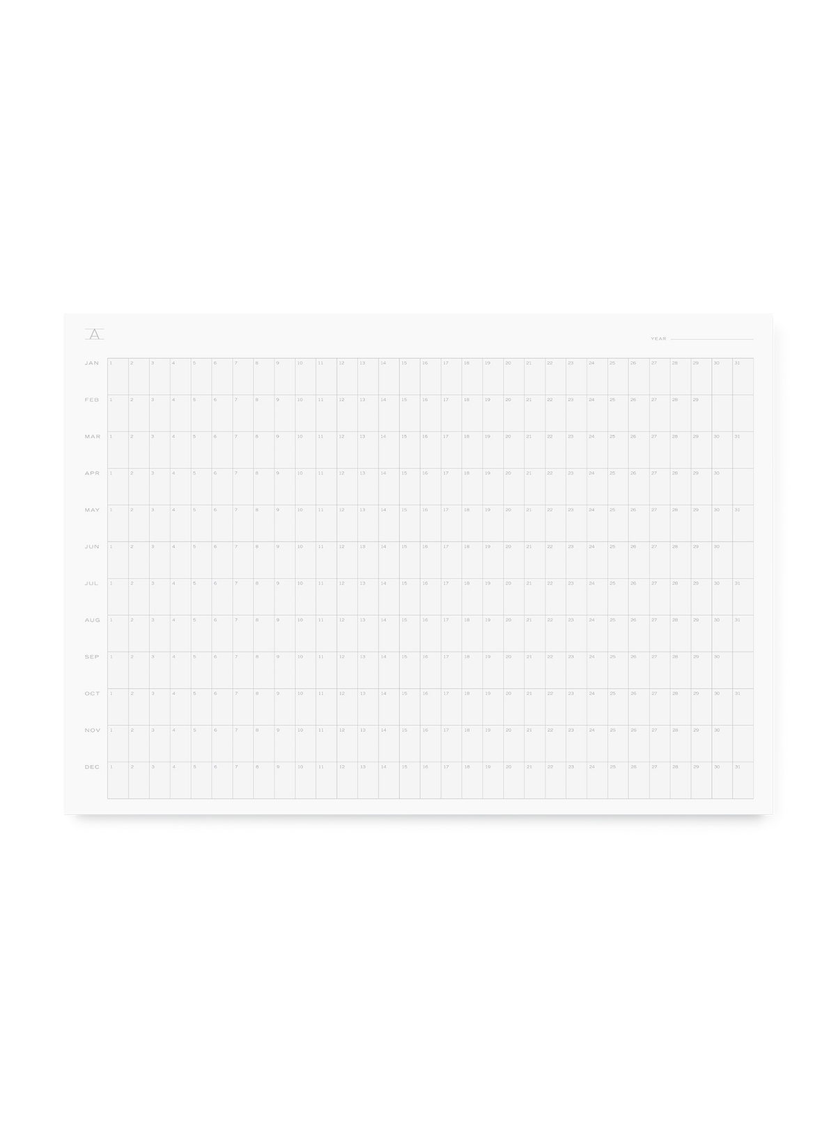 Appointed Undated Annual Planning Calendar || Dove Gray