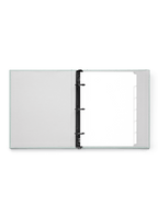 The appointed.sbsmpact Binder Tabs in the Mineral Compact Binder, front view.