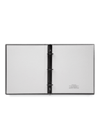 charcoal binder laid flat and open || Charcoal Gray