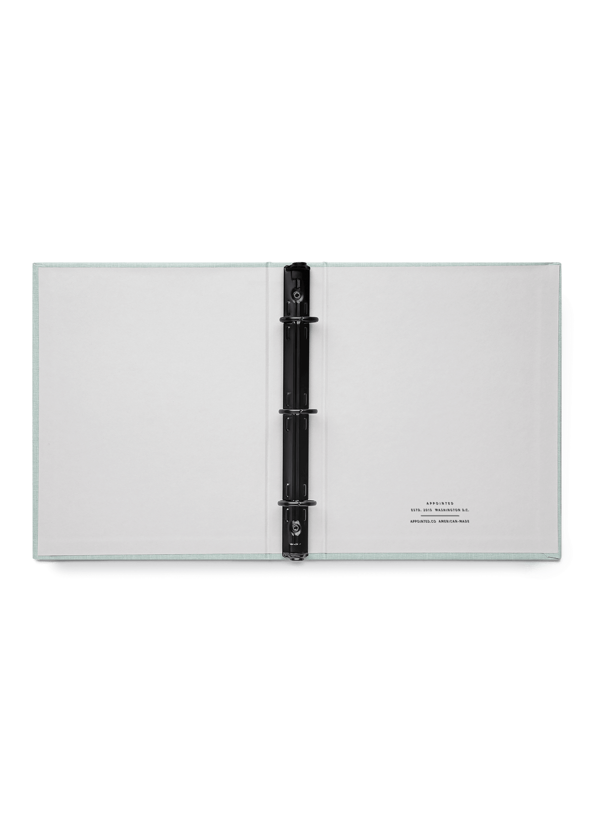 mineral binder laid flat and open || Mineral Green