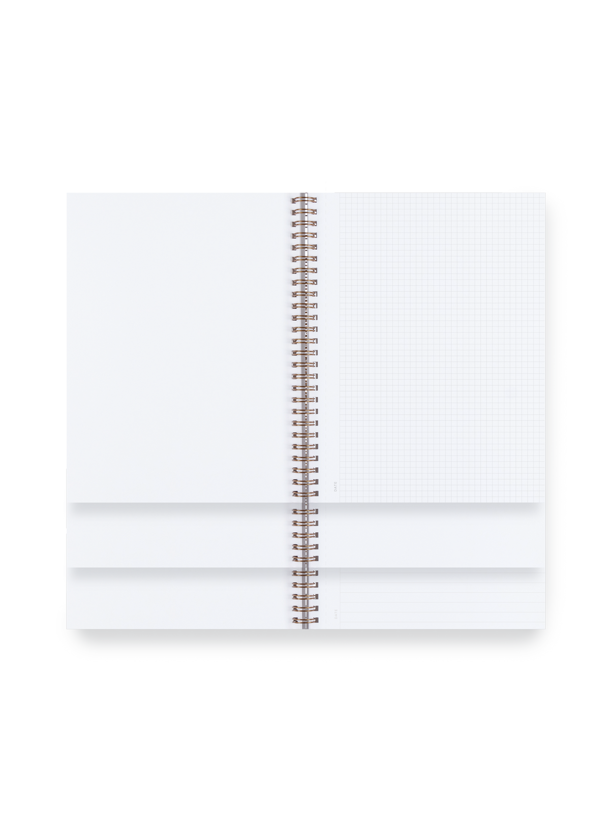 Appointed Notebook with bookcloth cover and brass wire-o binding interior view